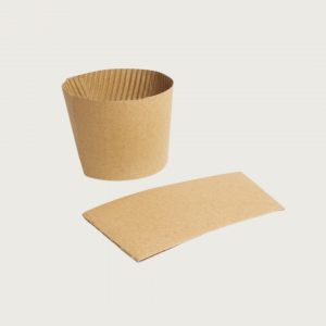 Paper sleeve for coffee cups